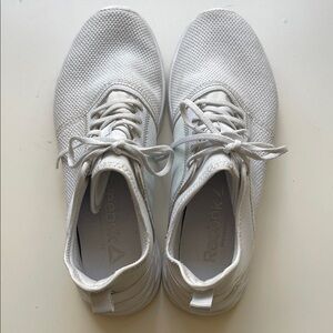 Reebok White Mesh Running Sneakers